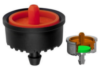 Supertif dripper PC Dripper, On-line flow regulated drip emitters, Perfect irrigation uniformity by