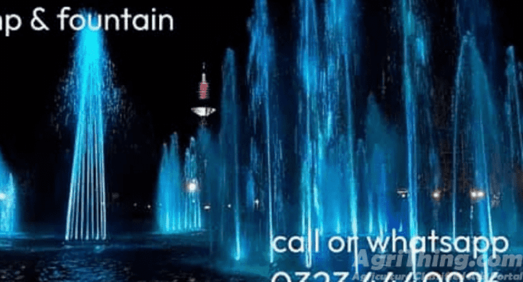 Fountain, waterfalls, water sprinkler, drip irrigation, rain gun shower