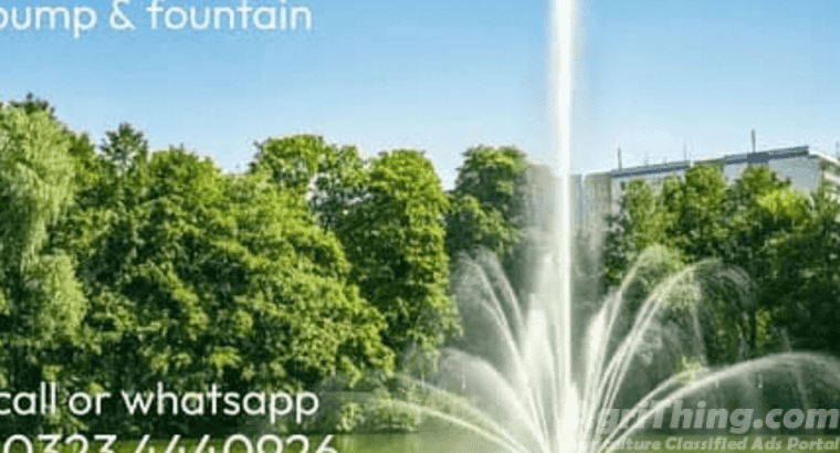 Fountain, waterfalls, water sprinkler, drip irrigation, rain gun shower
