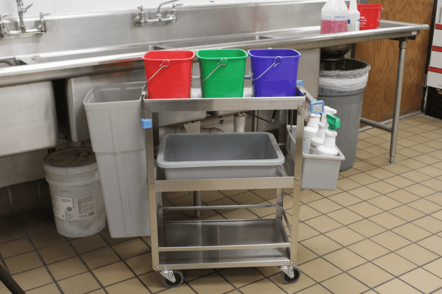 Stainless Steel Cleaning Trolley In Pakistan 